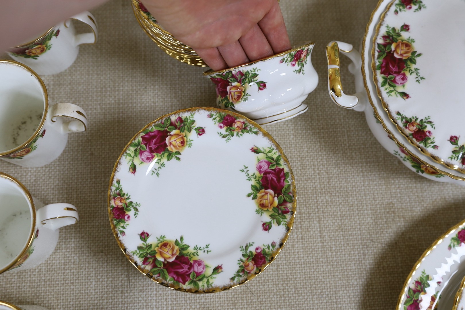 A large quantity of Royal Albert Old Country Rose dinner and tea wares